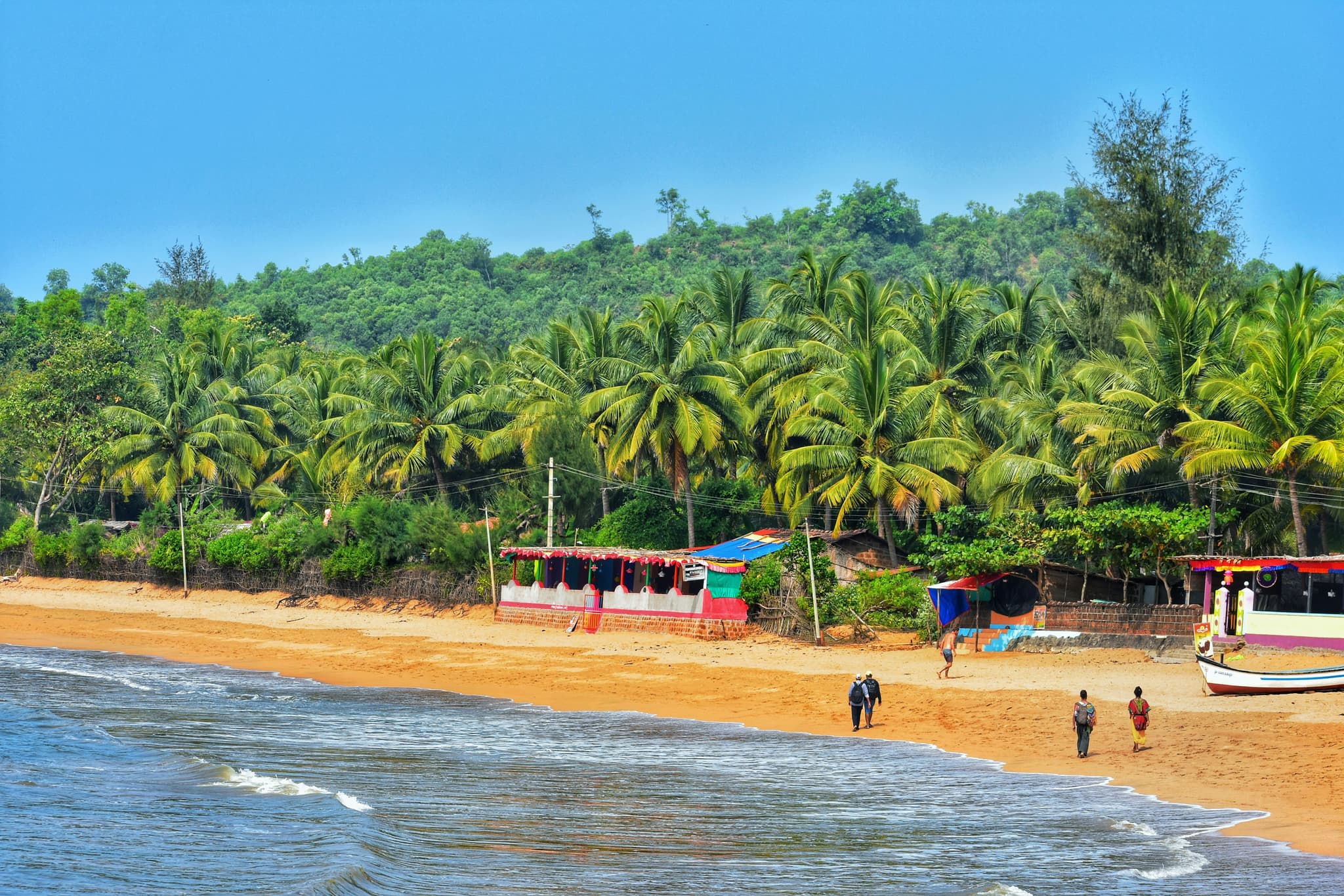 Rocky headland and turquoise cove near Gokarna