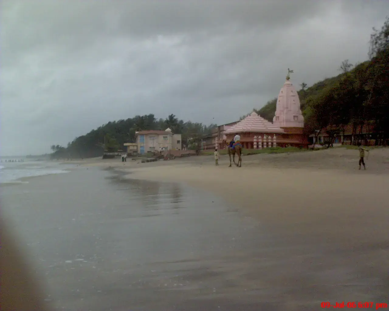 The temple on Ganpatipule beach, Ratnagiri