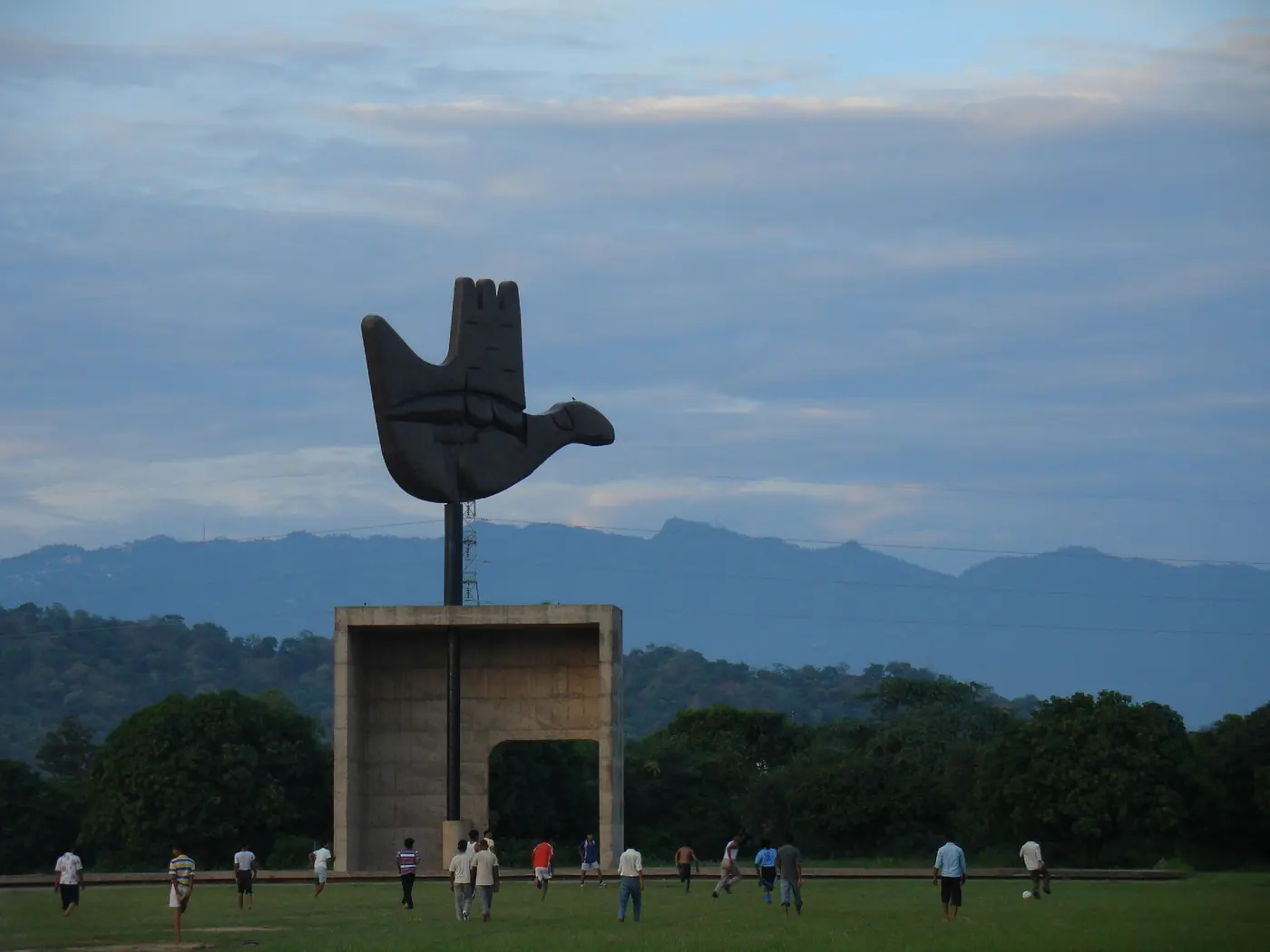 The Open Hand monument at the Capitol Complex, Chandigarh