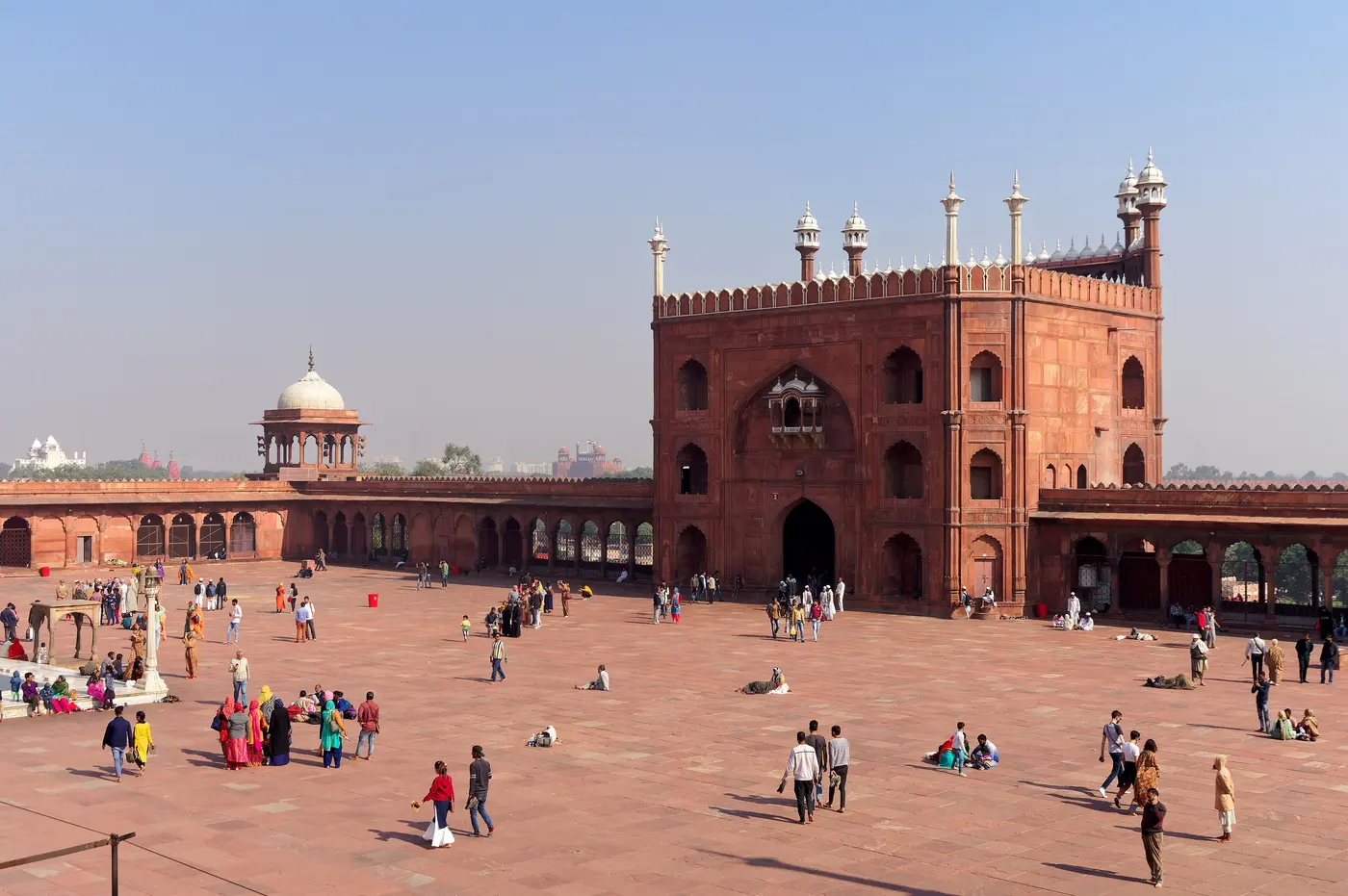 The courtyard of the Jama Masjid, Old Delhi