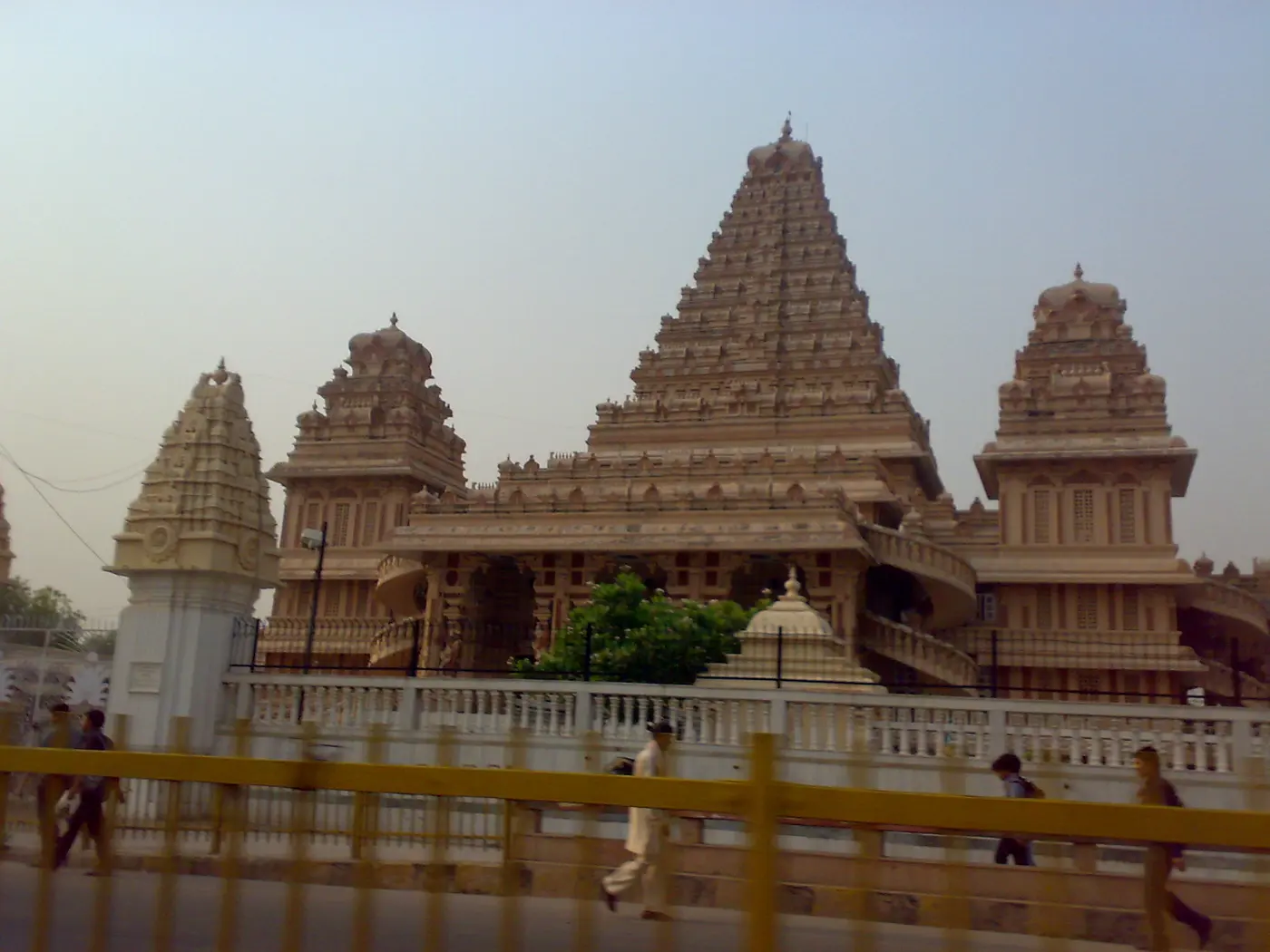 The towering carved shikhara of the Chhatarpur Temple complex, South Delhi