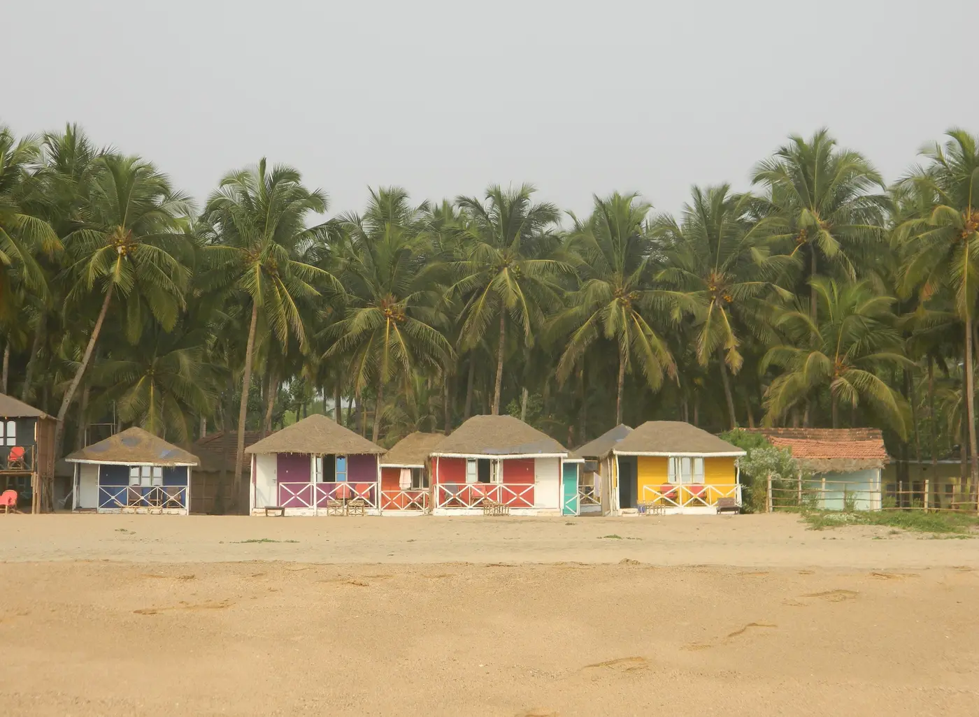 Beach huts at Agonda, South Goa