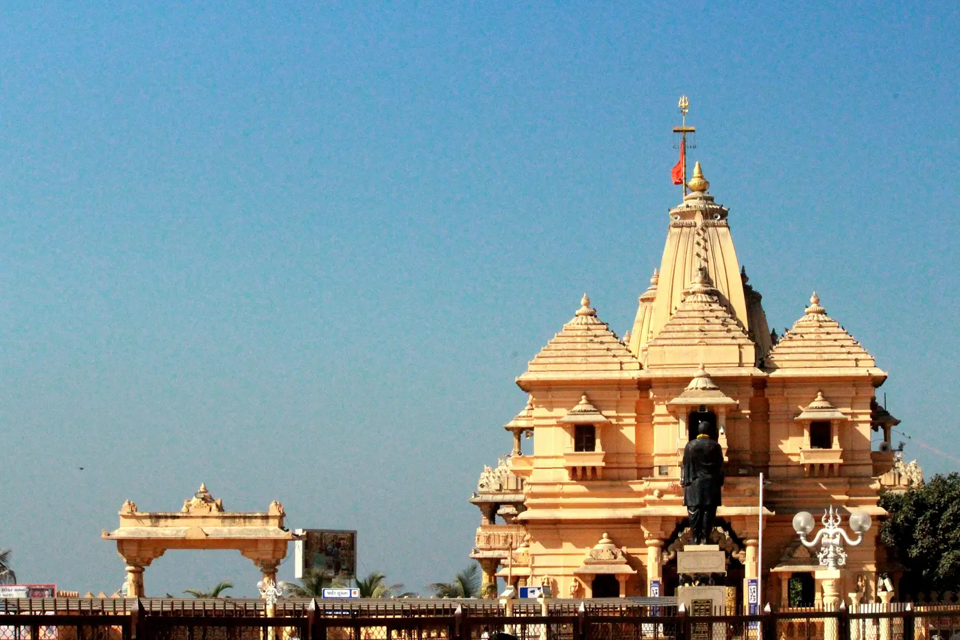 The Somnath temple beside the Arabian Sea