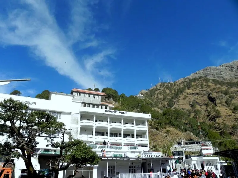 The Ardhkuwari cave shrine complex, the halfway rest stop on the Vaishno Devi trek route