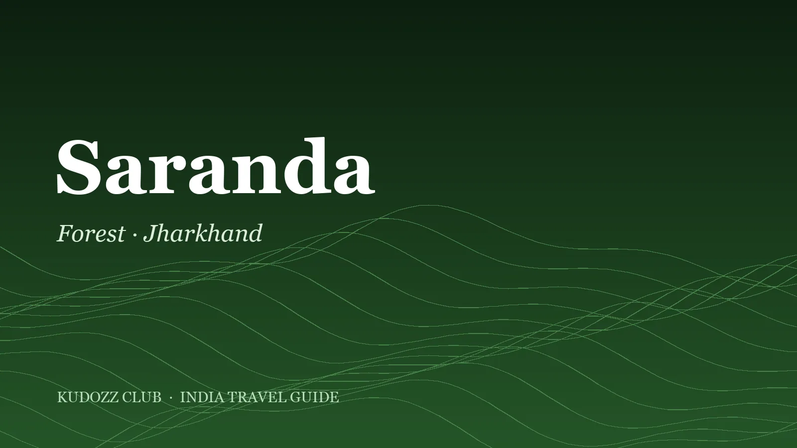 Saranda Forest Travel Guide: Asia's Largest Sal Forest