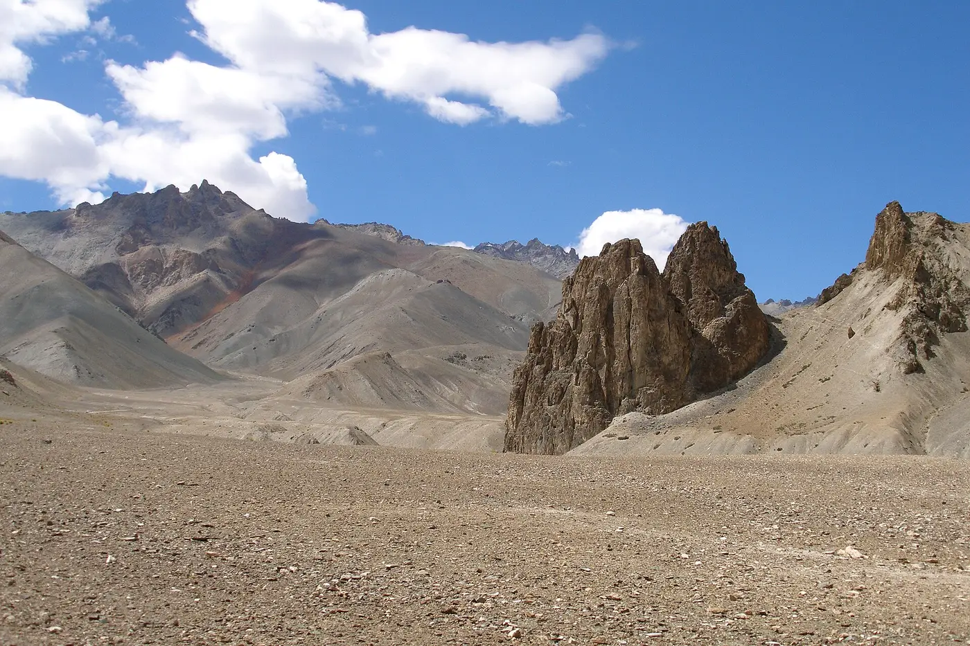 The eroded moonland near Lamayuru
