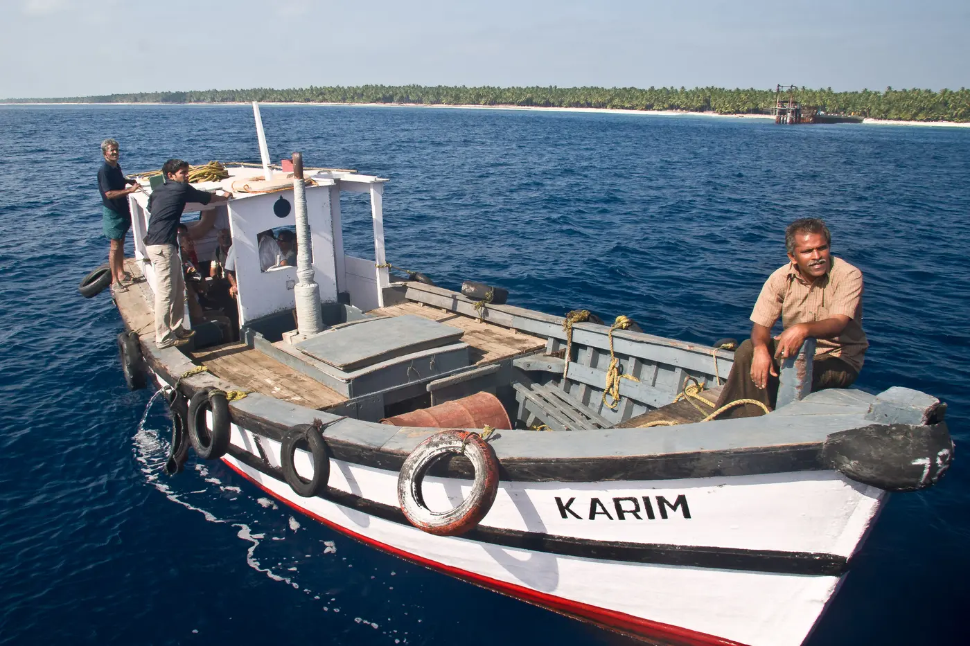 Fishing boat on the lagoon at Agatti