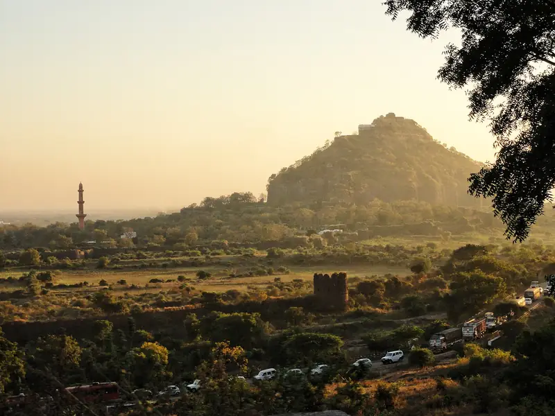 Daulatabad Fort on its conical hill, Maharashtra