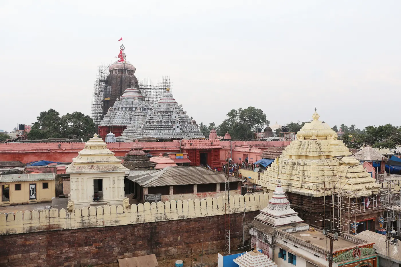 The tall shikhara of the Jagannath Temple in Puri, Odisha
