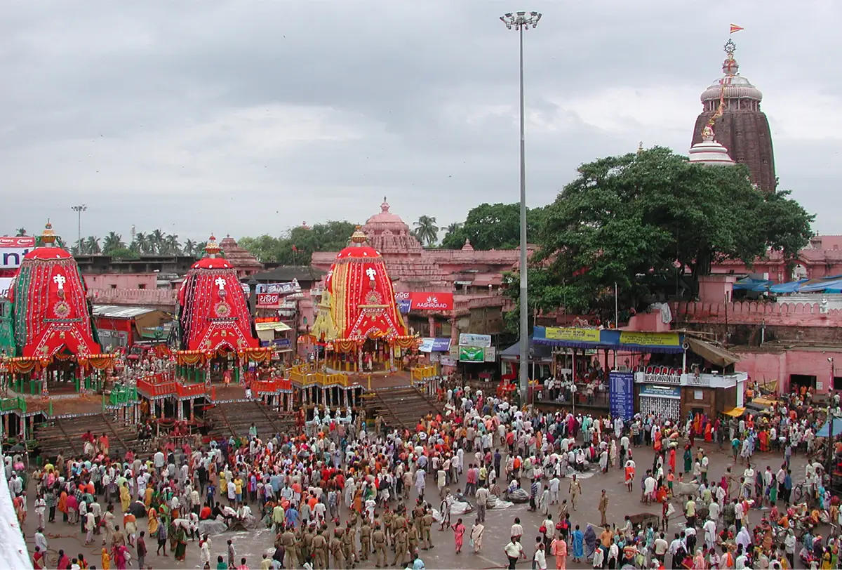 Chariots during the Rath Yatra, Puri