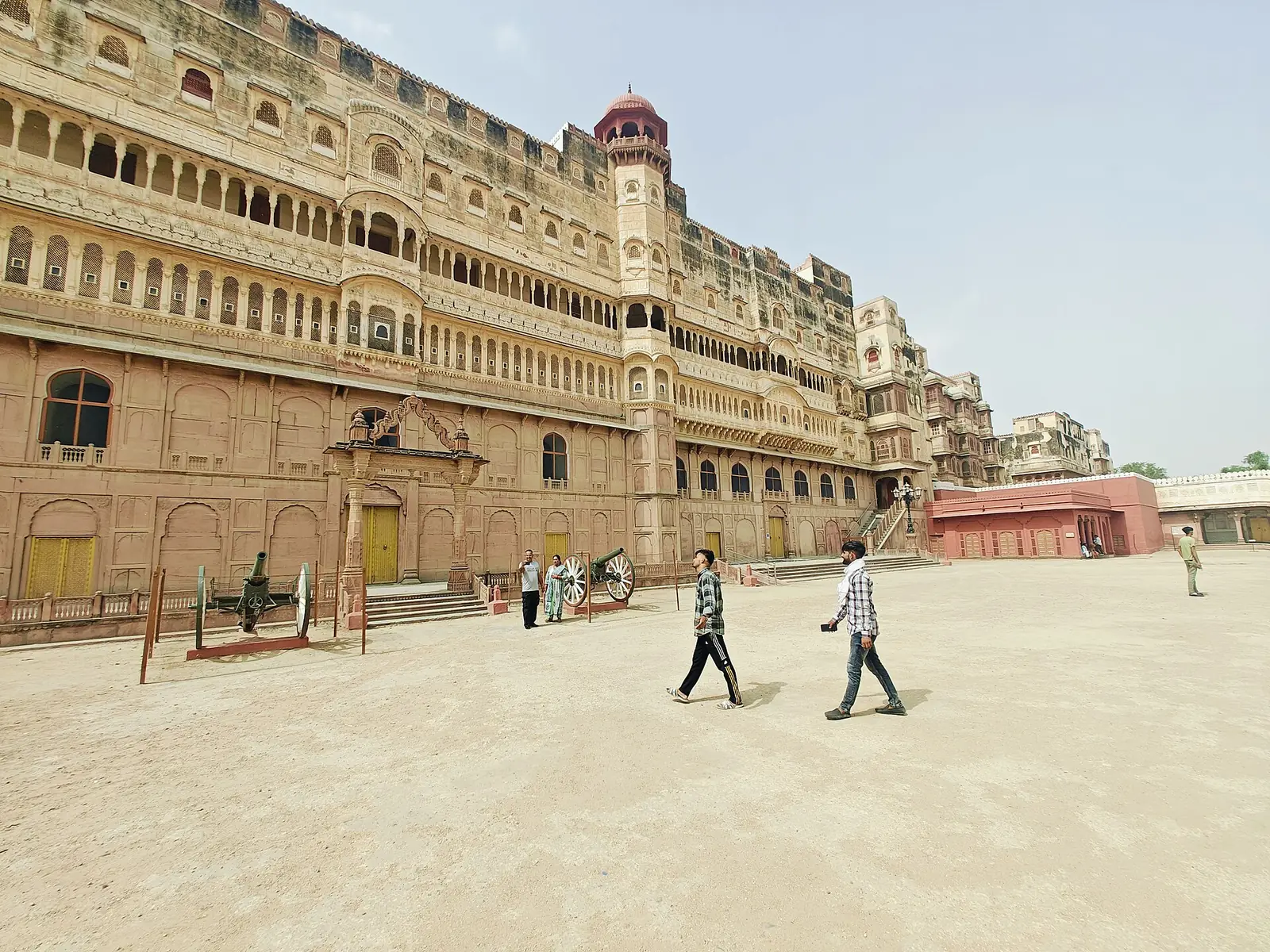 Courtyard and balconies inside Junagarh Fort, Bikaner