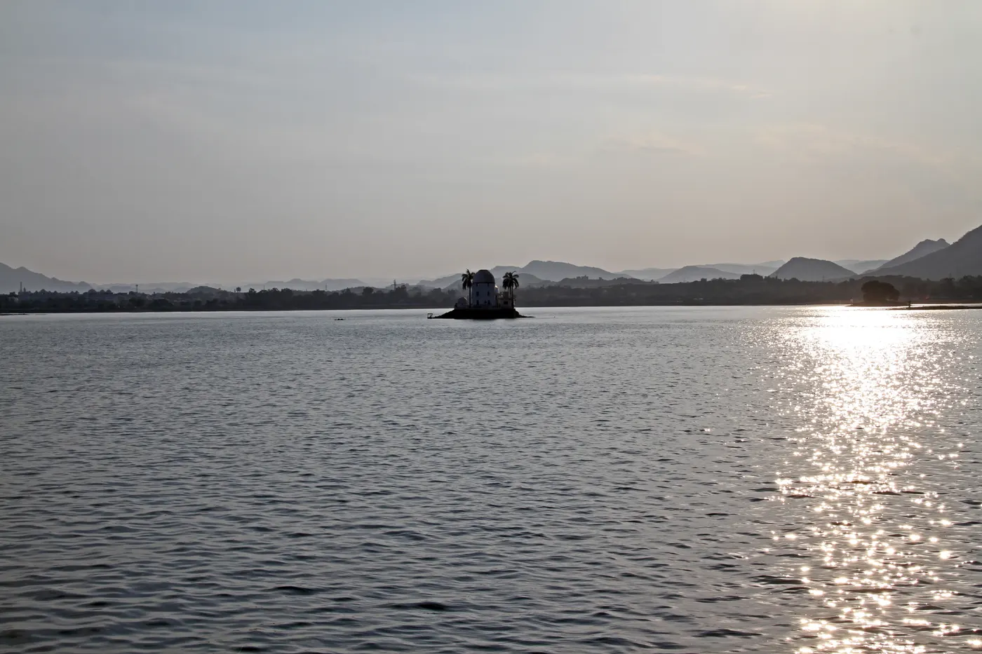 Fateh Sagar Lake and the Aravalli hills, Udaipur
