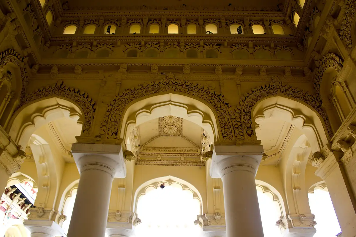 Arches and columns of Thirumalai Nayakkar Palace