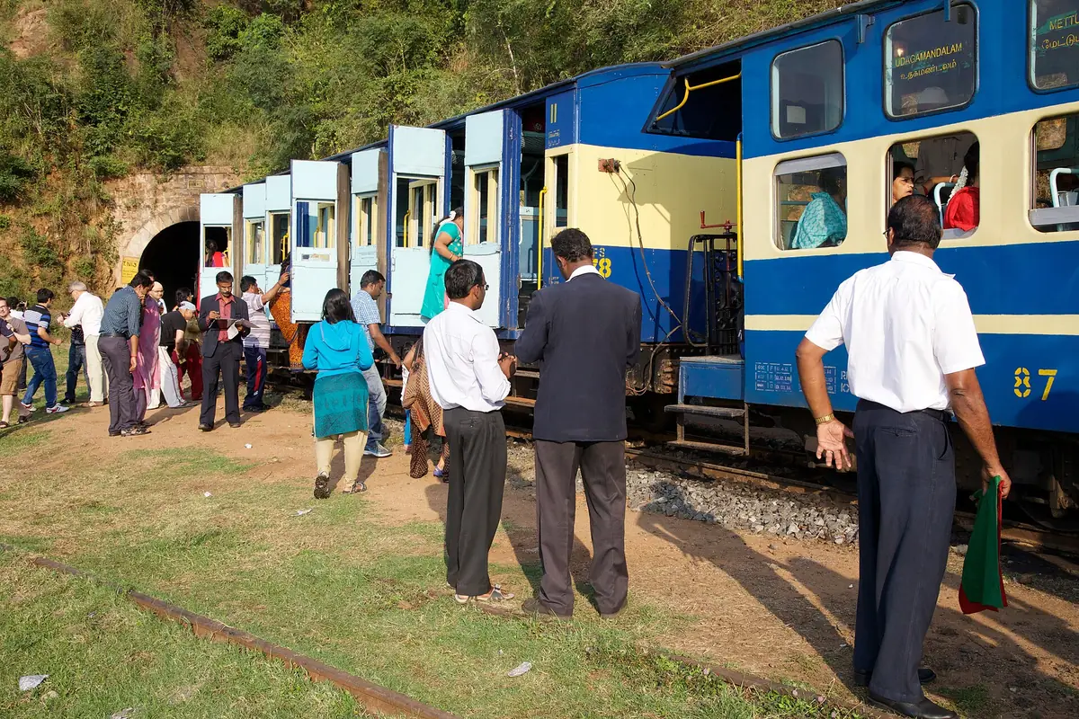 A Nilgiri Mountain Railway train near Ooty