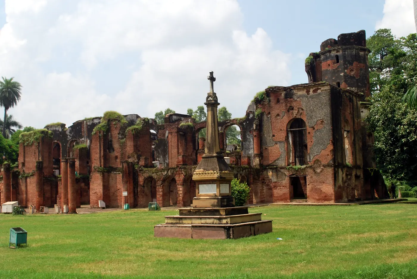 Ruins of the British Residency in Lucknow, damaged in 1857