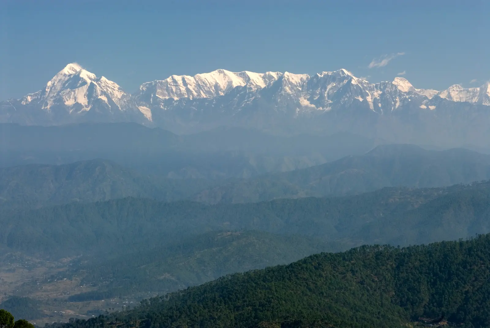 Nanda Devi and Trishul seen from Kausani