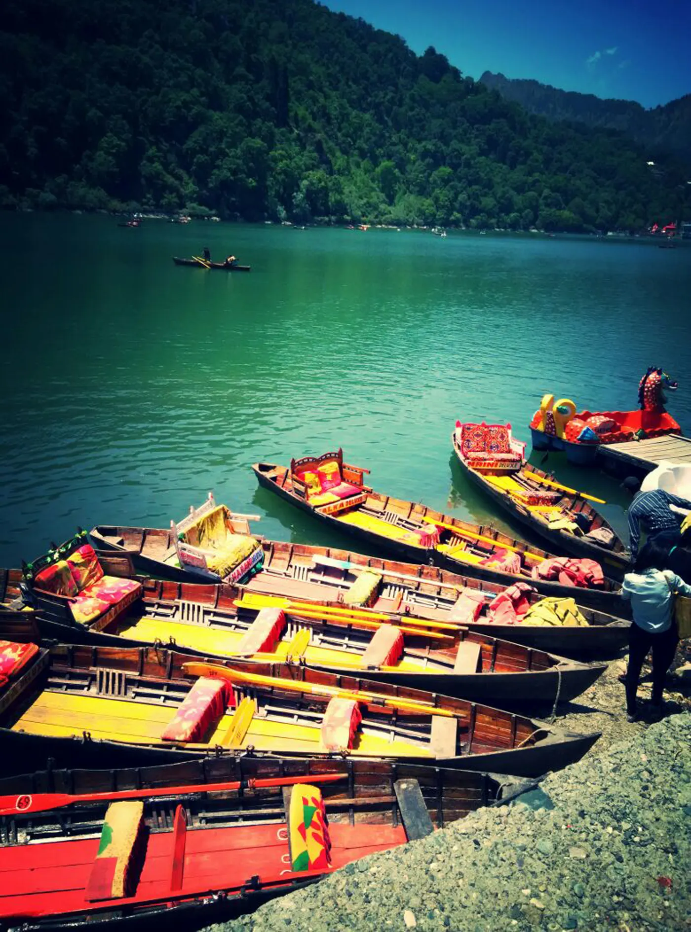 Boats on Naini lake