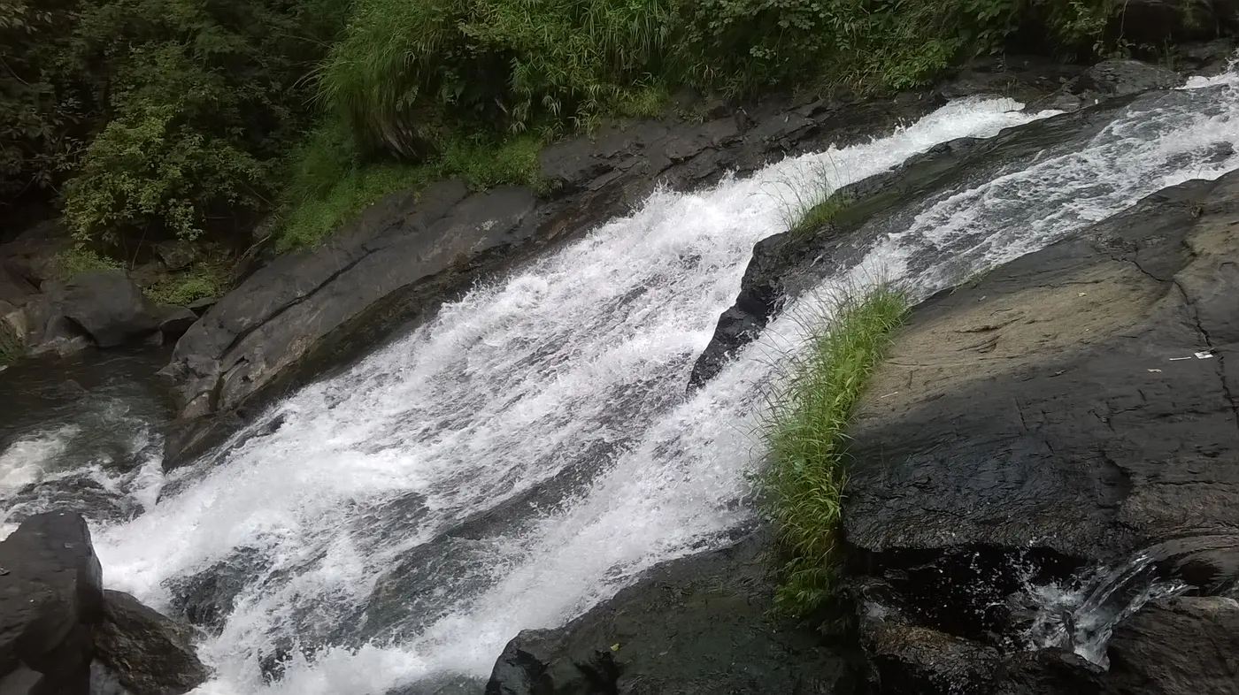 Iruppu Falls dropping through the rainforest of Brahmagiri Wildlife Sanctuary