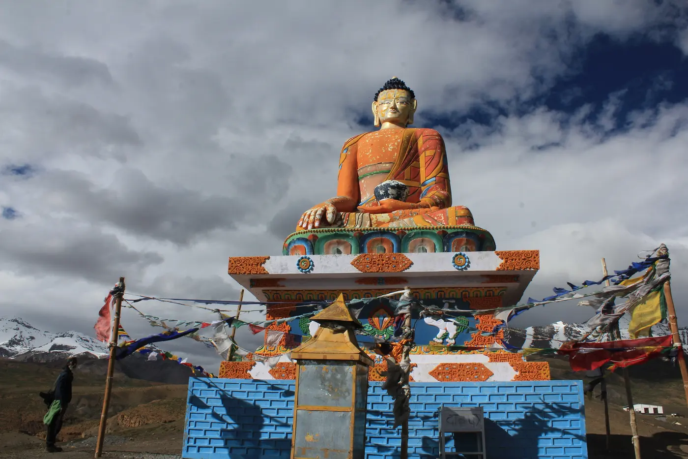 Buddha statue above Langza village, Spiti