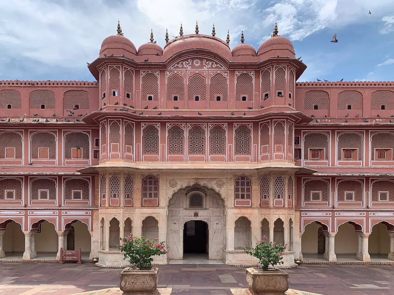 The Chandra Mahal courtyard at the City Palace, Jaipur