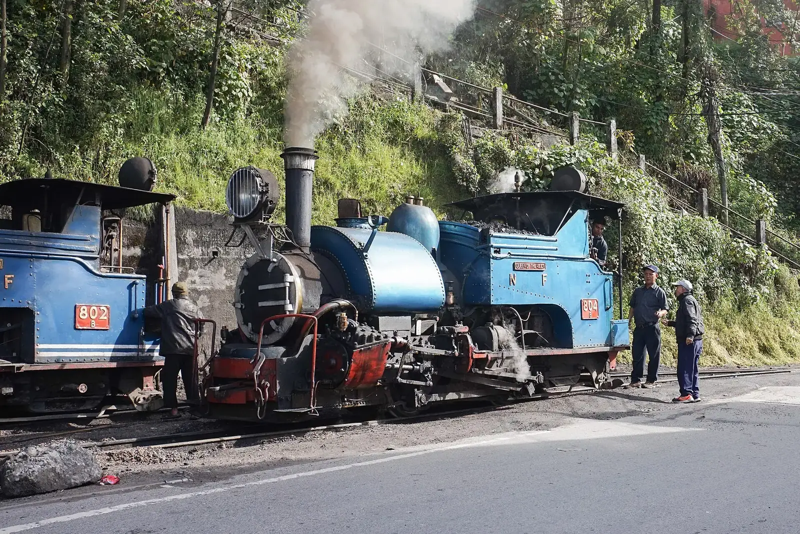 A steam locomotive of the Darjeeling Himalayan Railway