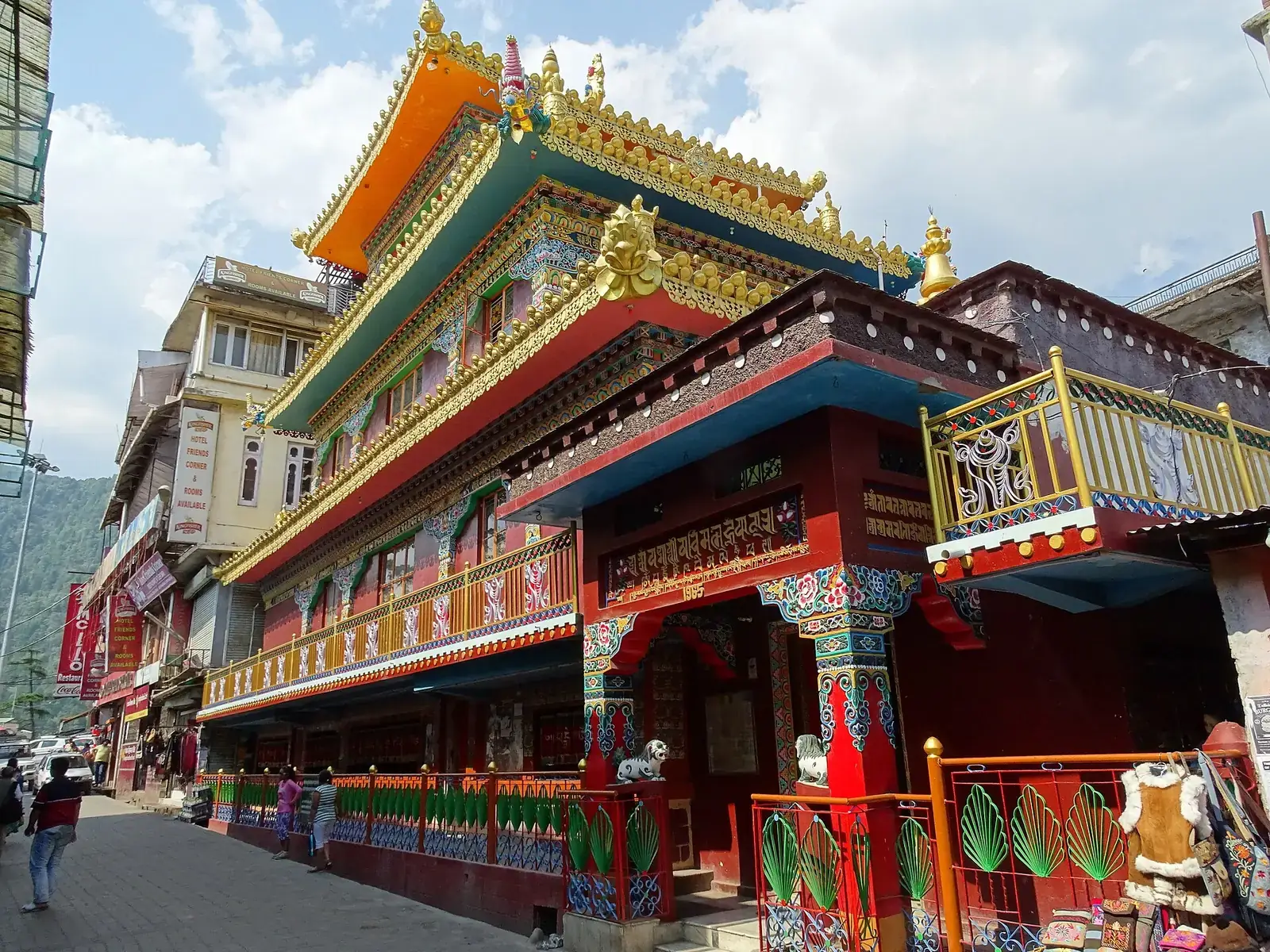A temple on the main street of McLeod Ganj, above Dharamshala
