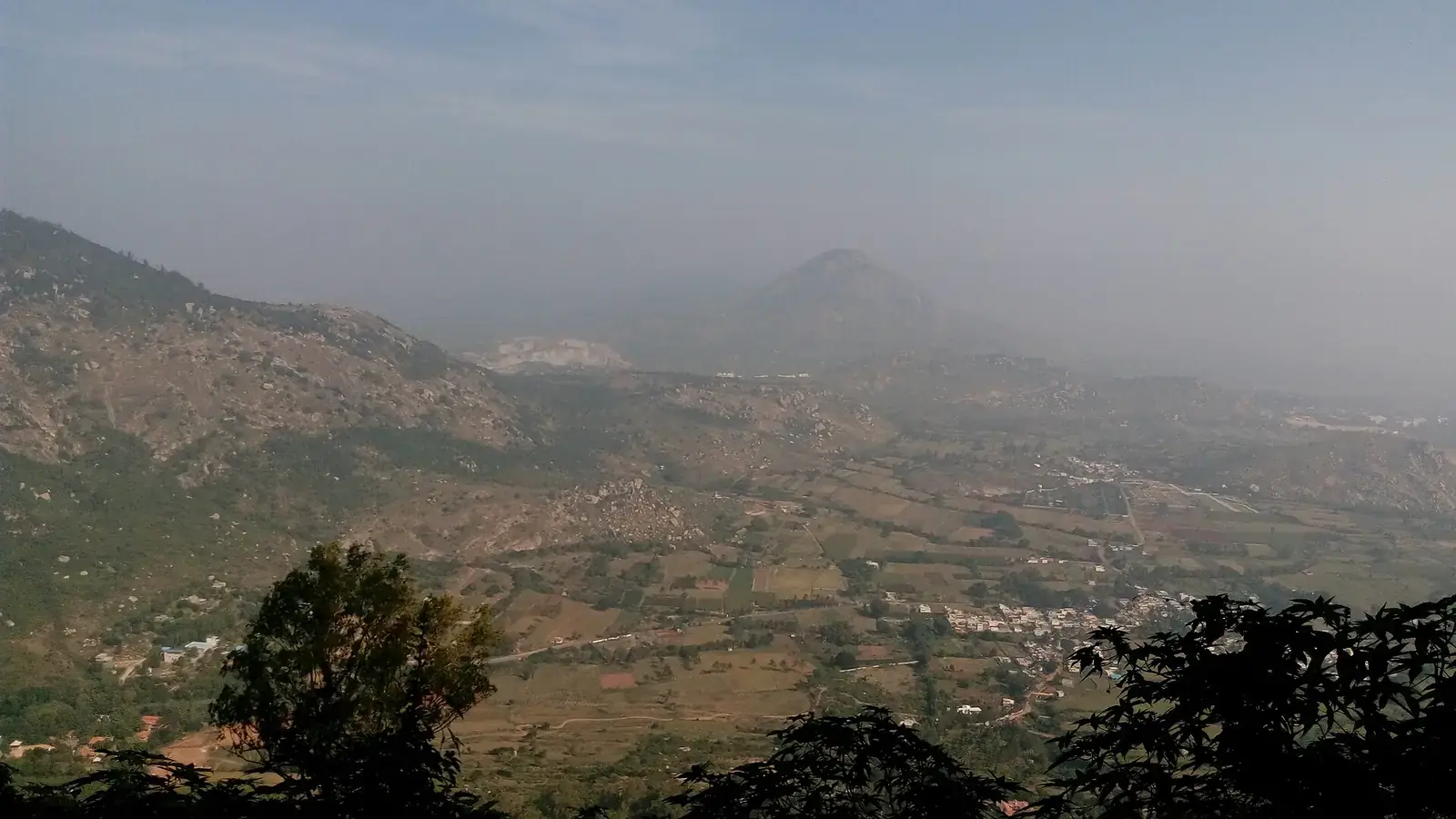 The view from Nandi Hills over the plains near Bengaluru
