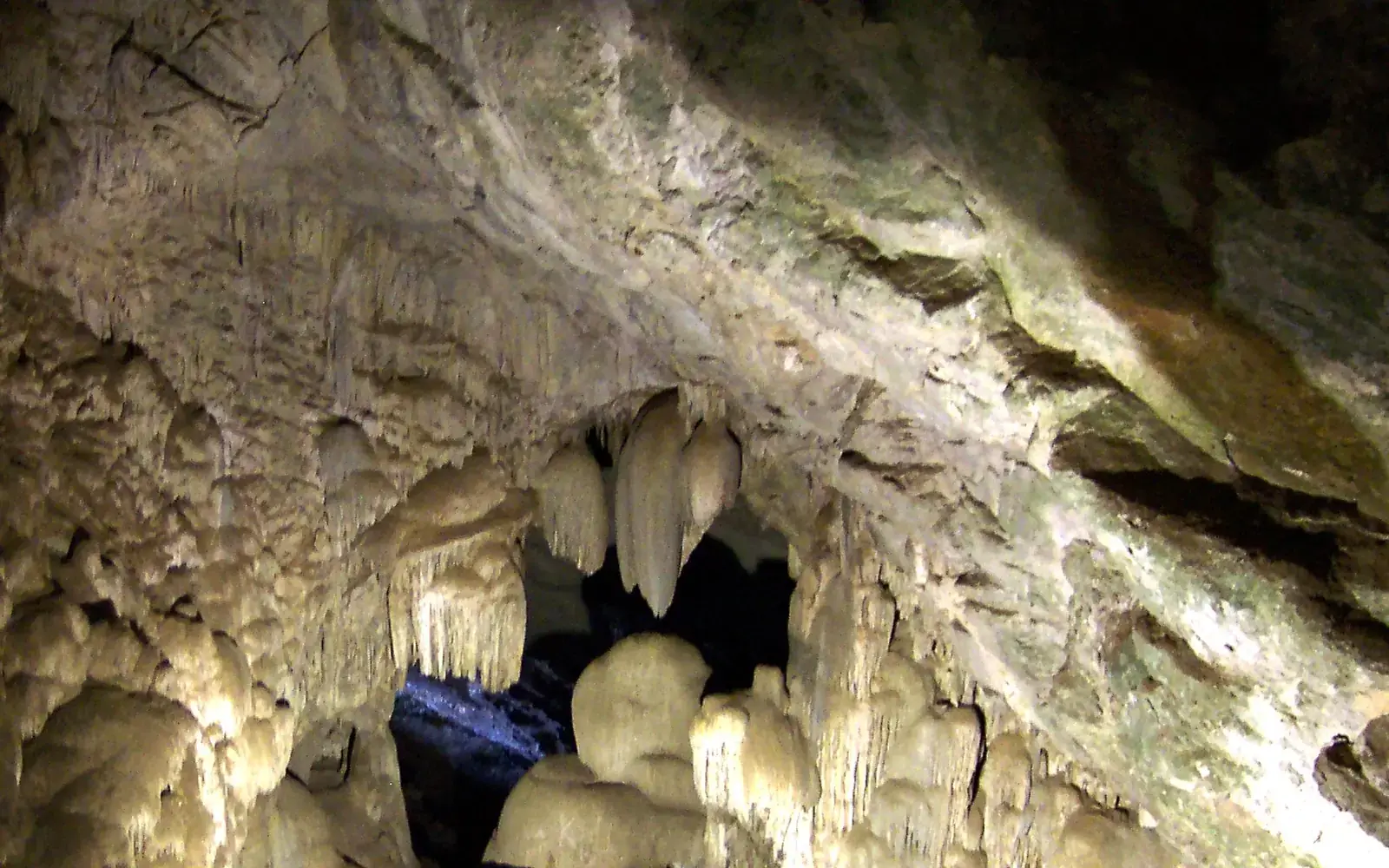 Stalactite formations inside the Borra Caves, Araku valley, Andhra Pradesh