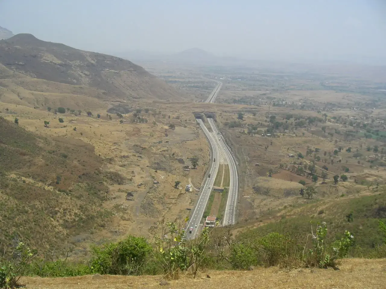 The Mumbai–Pune Expressway winding through the Western Ghats