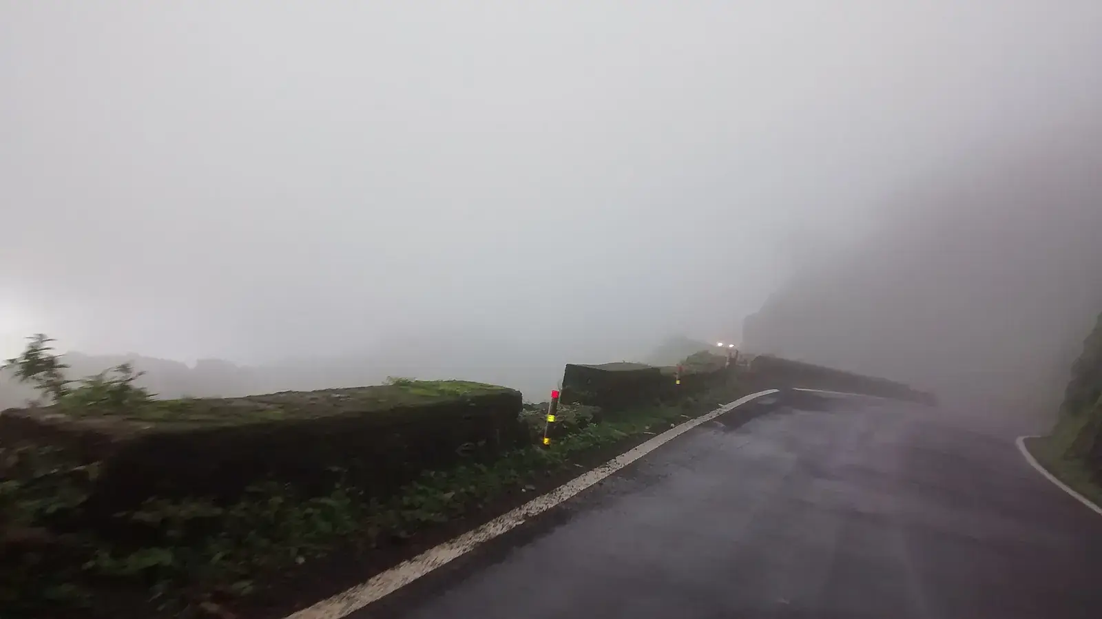Monsoon cloud over the road at Amboli Ghat, Maharashtra