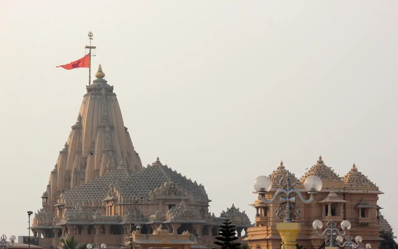 The shikhara of Somnath Temple at Prabhas Patan, Gujarat
