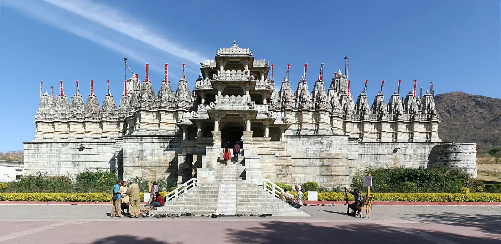 The marble Ranakpur Jain Temple in the Aravalli hills, Rajasthan