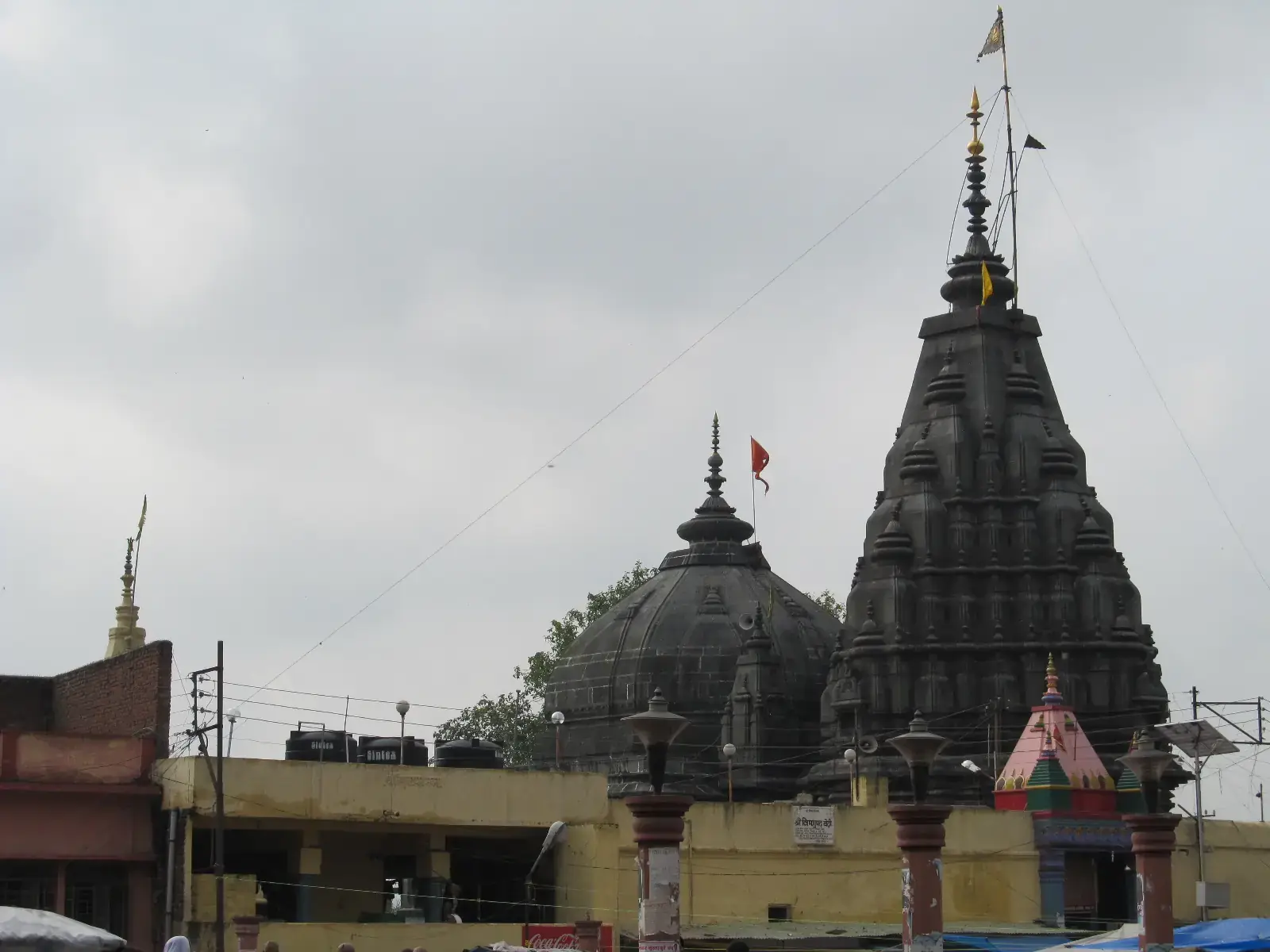 The shikhara of the Vishnupad Temple in Gaya, Bihar
