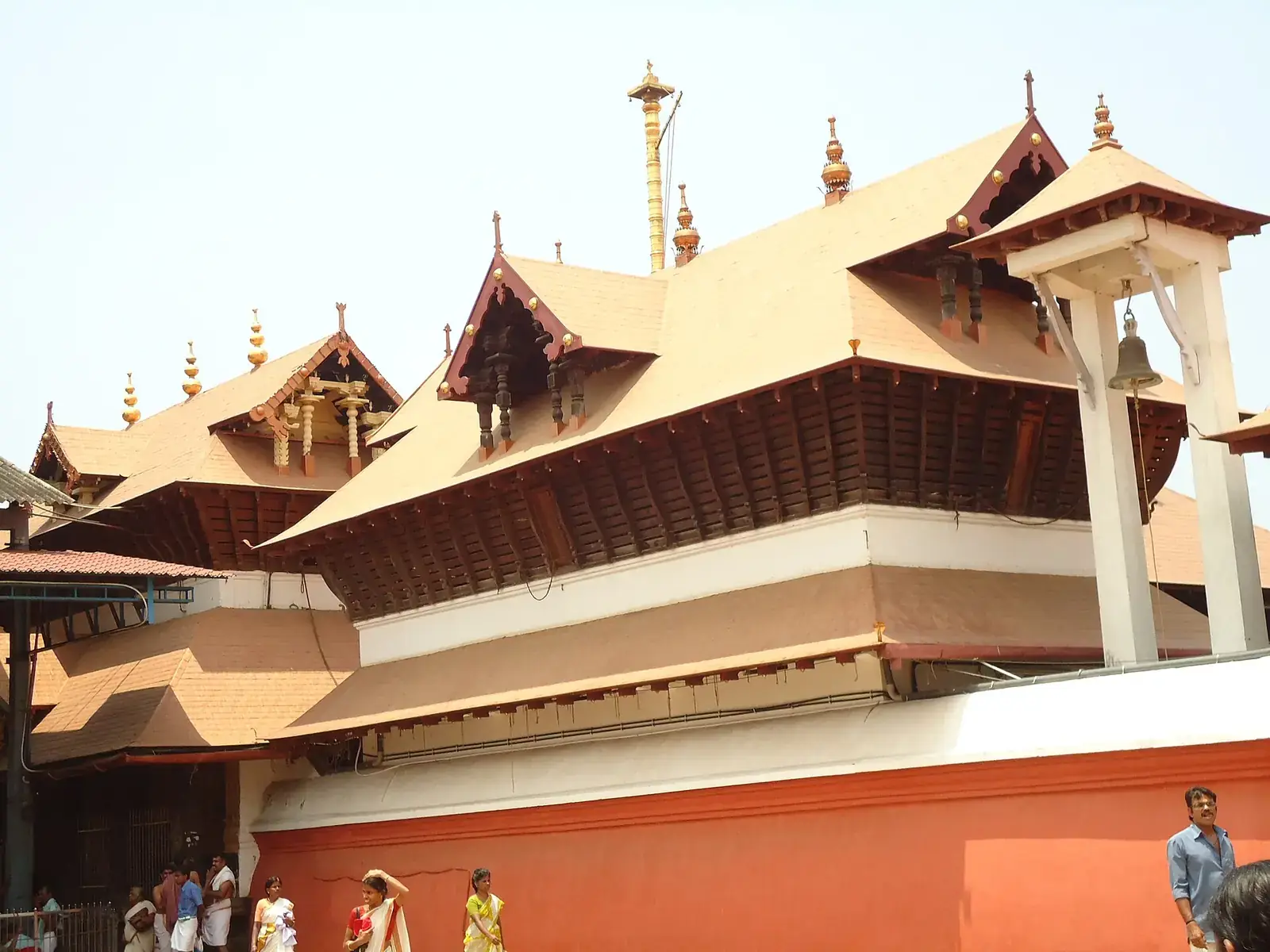 Rooftops of the Guruvayur temple complex, Kerala