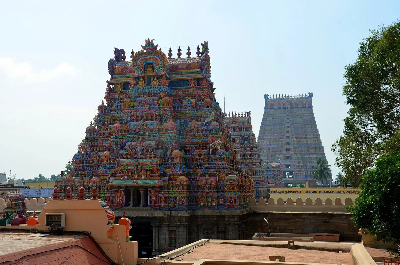 Gopurams of the Ranganathaswamy Temple at Srirangam, Tamil Nadu